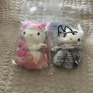 McDonald's Hello Kitty Plush Pair - Pink and White